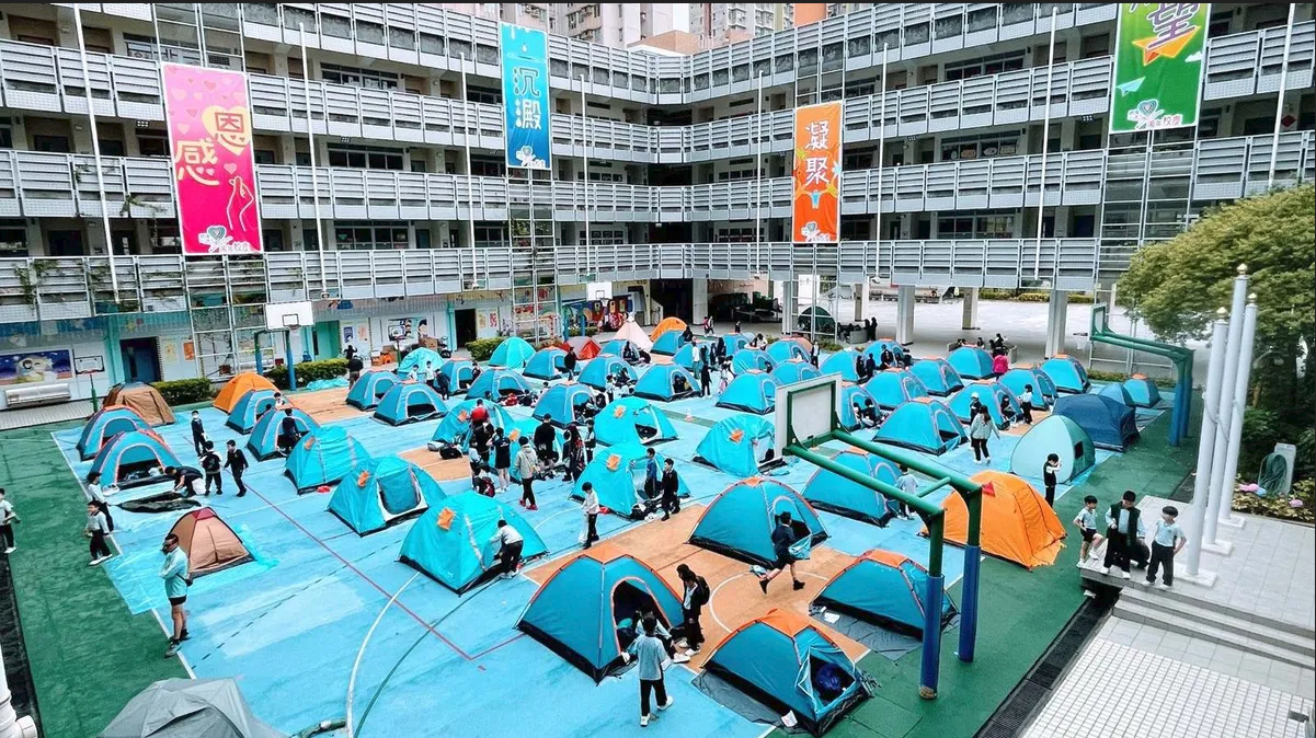 hkbt｜小學教育｜將軍澳循道衛理小學三年級校內露營!搭帳幕烹飪、戶外夜宿體驗生活 